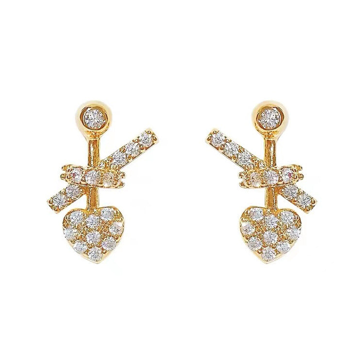 Korean diamond Cupid love earrings