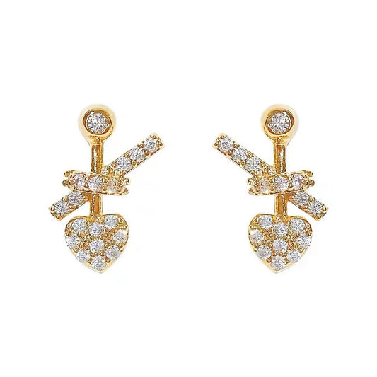 Korean diamond Cupid love earrings