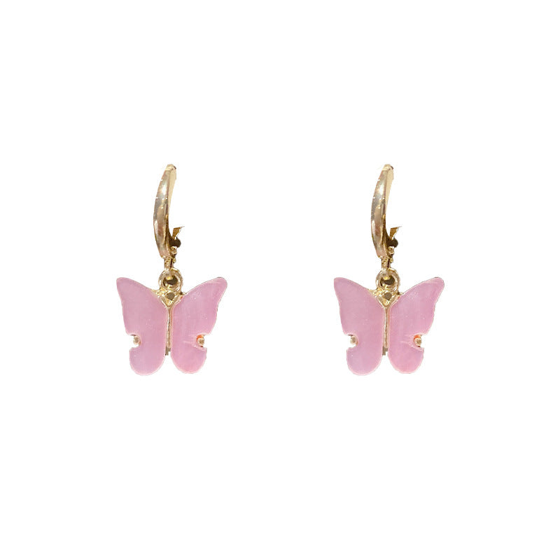 WHOLESALE fashion colorful butterfly earrings
