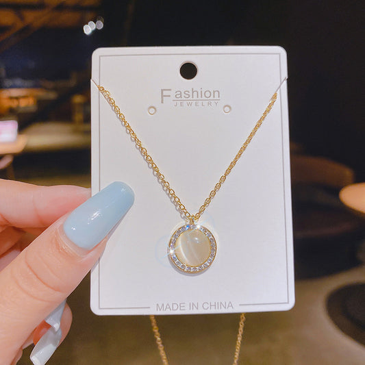 WHOLESALE copper micro-inlaid opal necklace