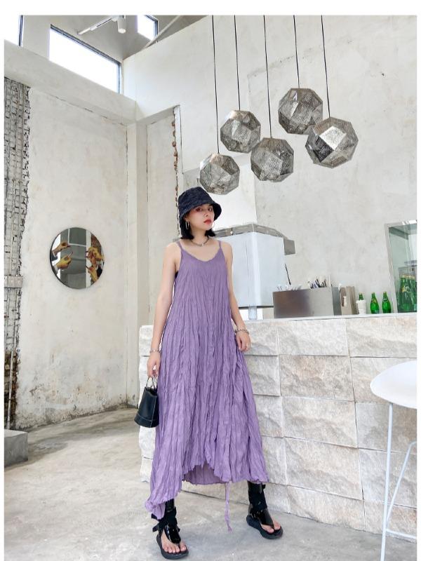 Elegance Sexy Pleats Suspender Dress