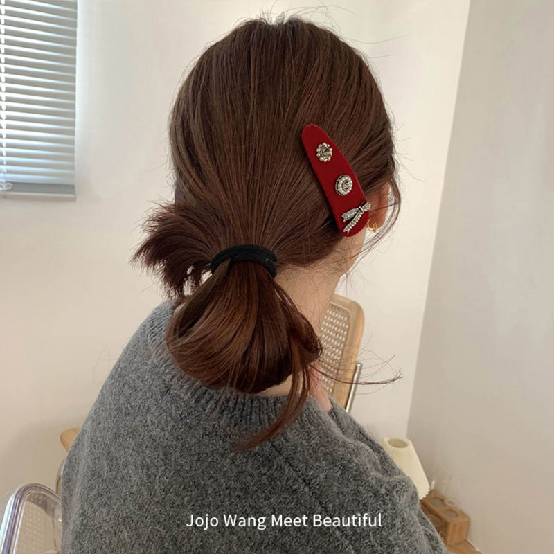 Red Christmas Hair Clips