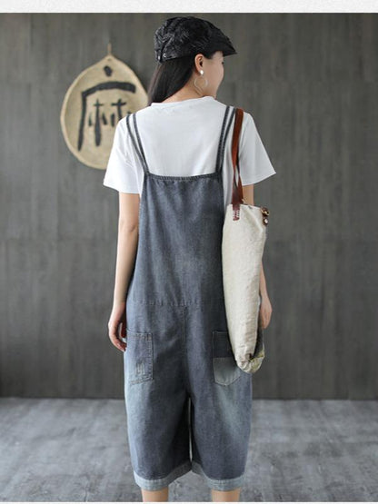 Original Retro Denim Belted Overalls