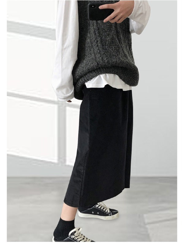 Solid Color Loose A-Line Empire Skirt