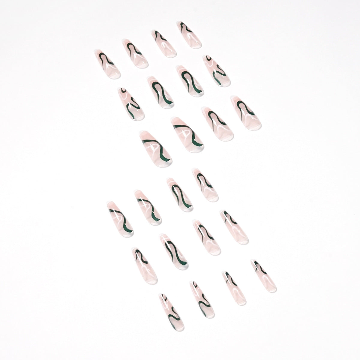 Dark green contrast PRESS ON NAILS