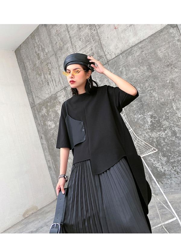 Original Split-Joint Irregularity T-Shirts Tops