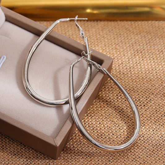 S925 Silver Needle Simple Geometric Earrings