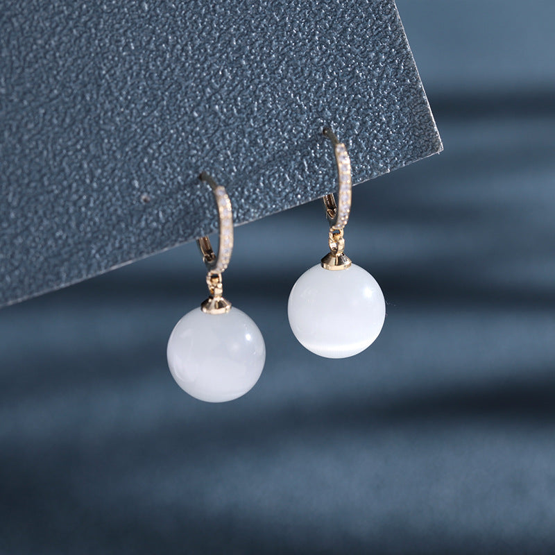 Compact geometric earring fashion opal earrings