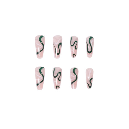 Dark green contrast PRESS ON NAILS