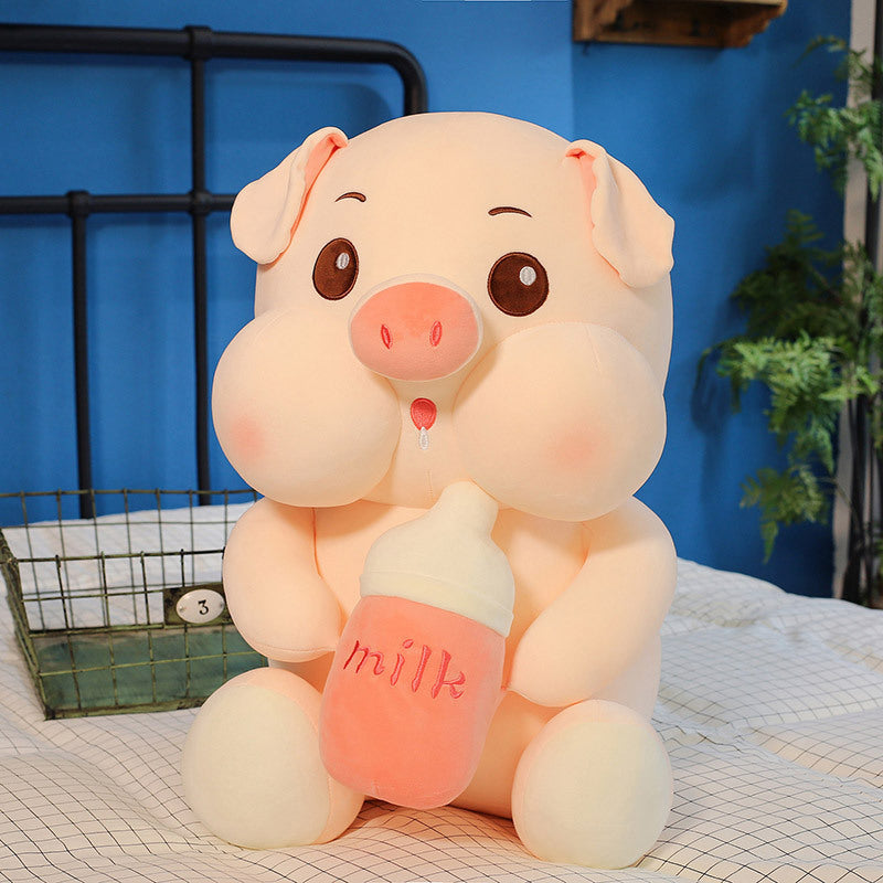 Stuffed Animal Bottle Pig Plush Toy