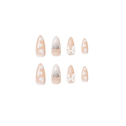 White peach pure desire PRESS ON NAILS