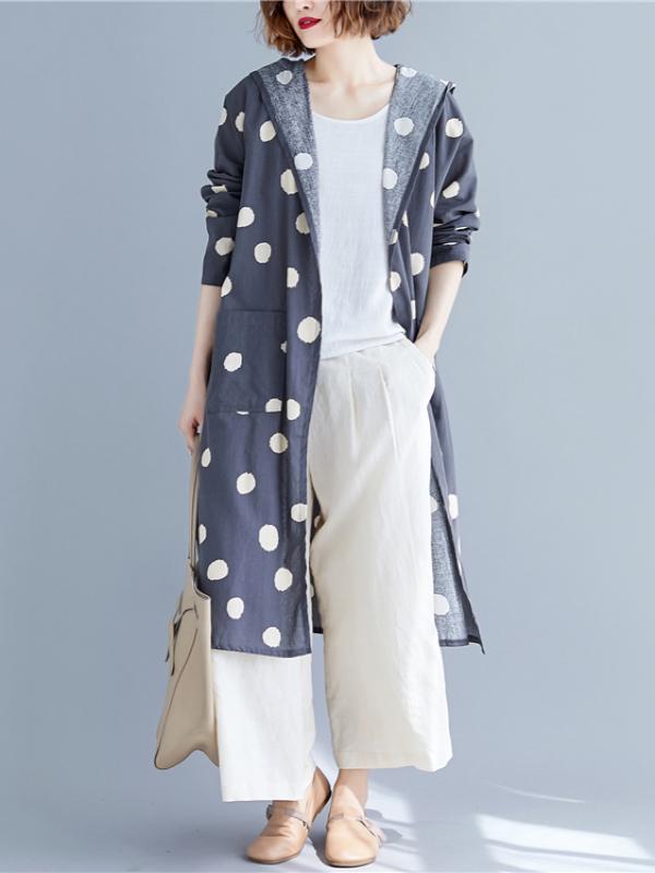 Polka-dot Printed Cover-up