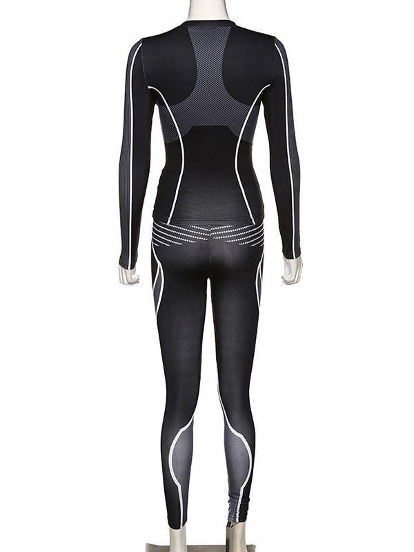 Round-Neck Printed Yoga&Gym Jumpsuits ACTIVE WEAR