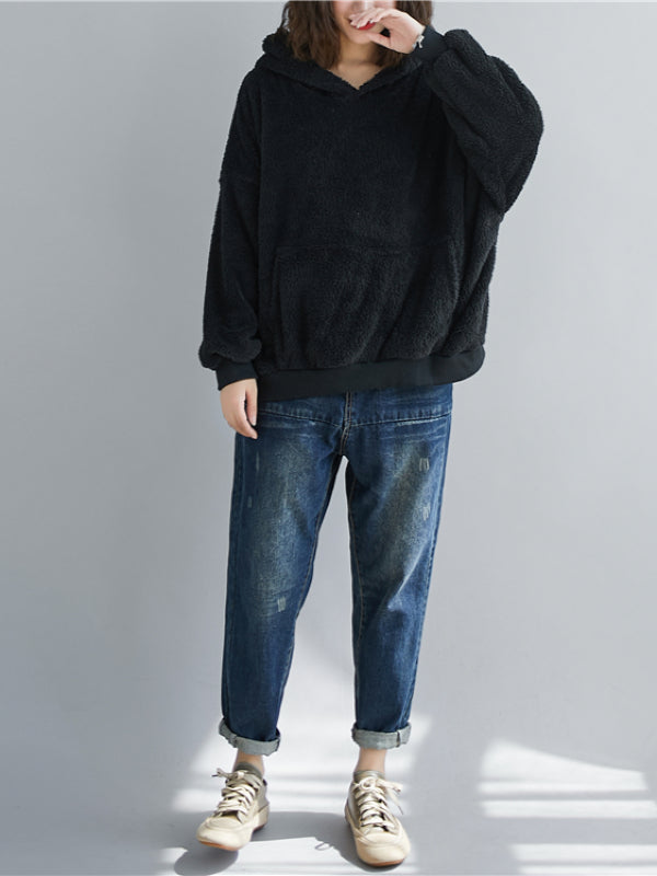 CASUAL WARM THICKEN HOODIE SWEATSHIRT