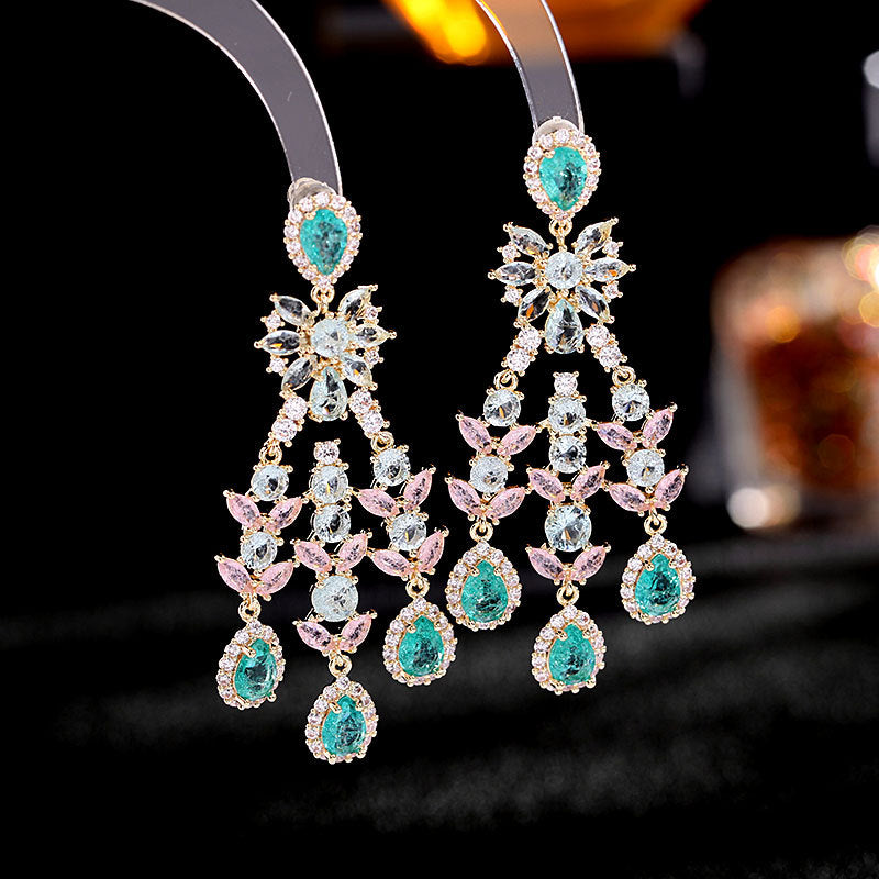 Fashion zircon VINTAGE EARRINGS