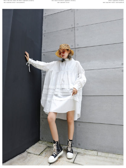 SOLID BOWKNOT DRAWSTRING FALBALA MINI DRESS