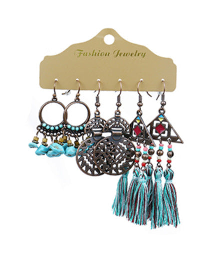 Fashion irregular tassel earrings