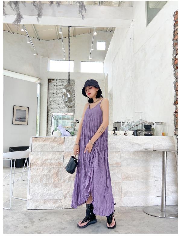 Elegance Sexy Pleats Suspender Dress