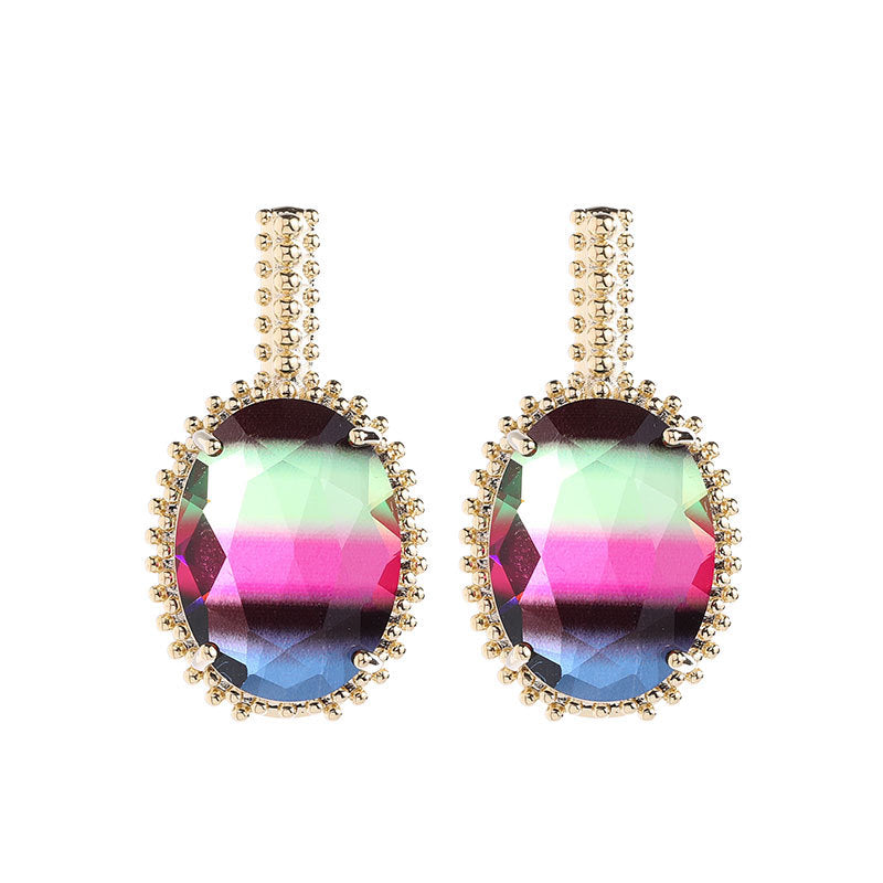 Elliptical geometric earring