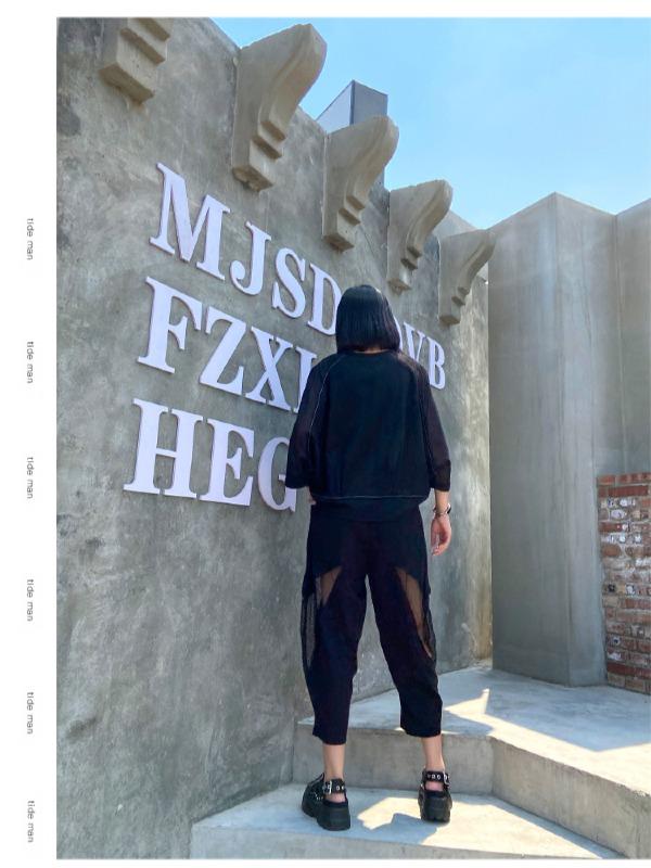 Plus Size Loose Chiffon Solid Split-Joint Blouse