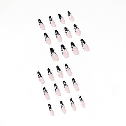 Black flame PRESS ON NAILS