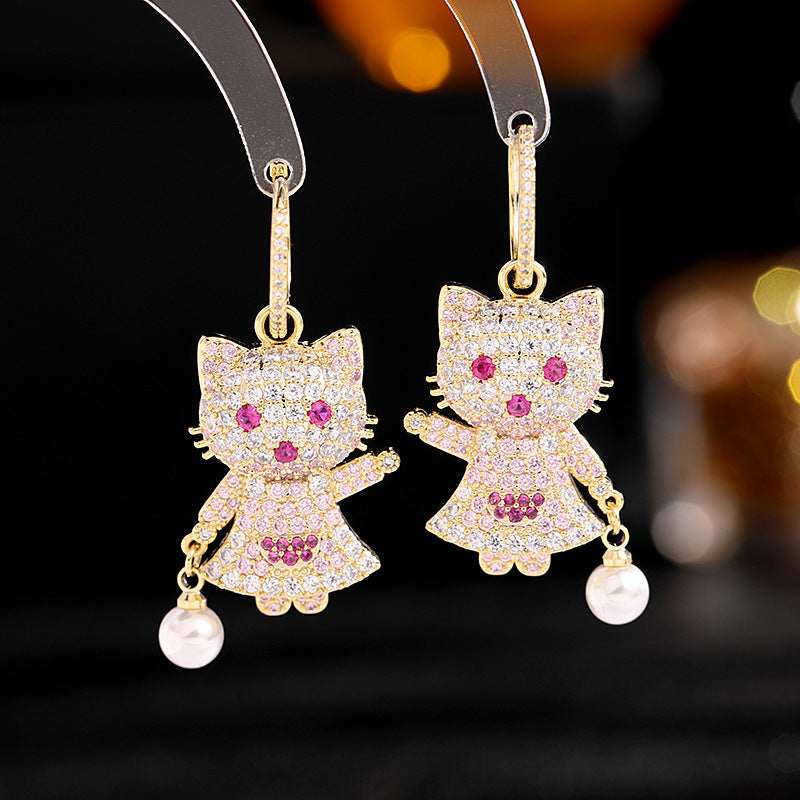 Cartoon cute cat Earrings