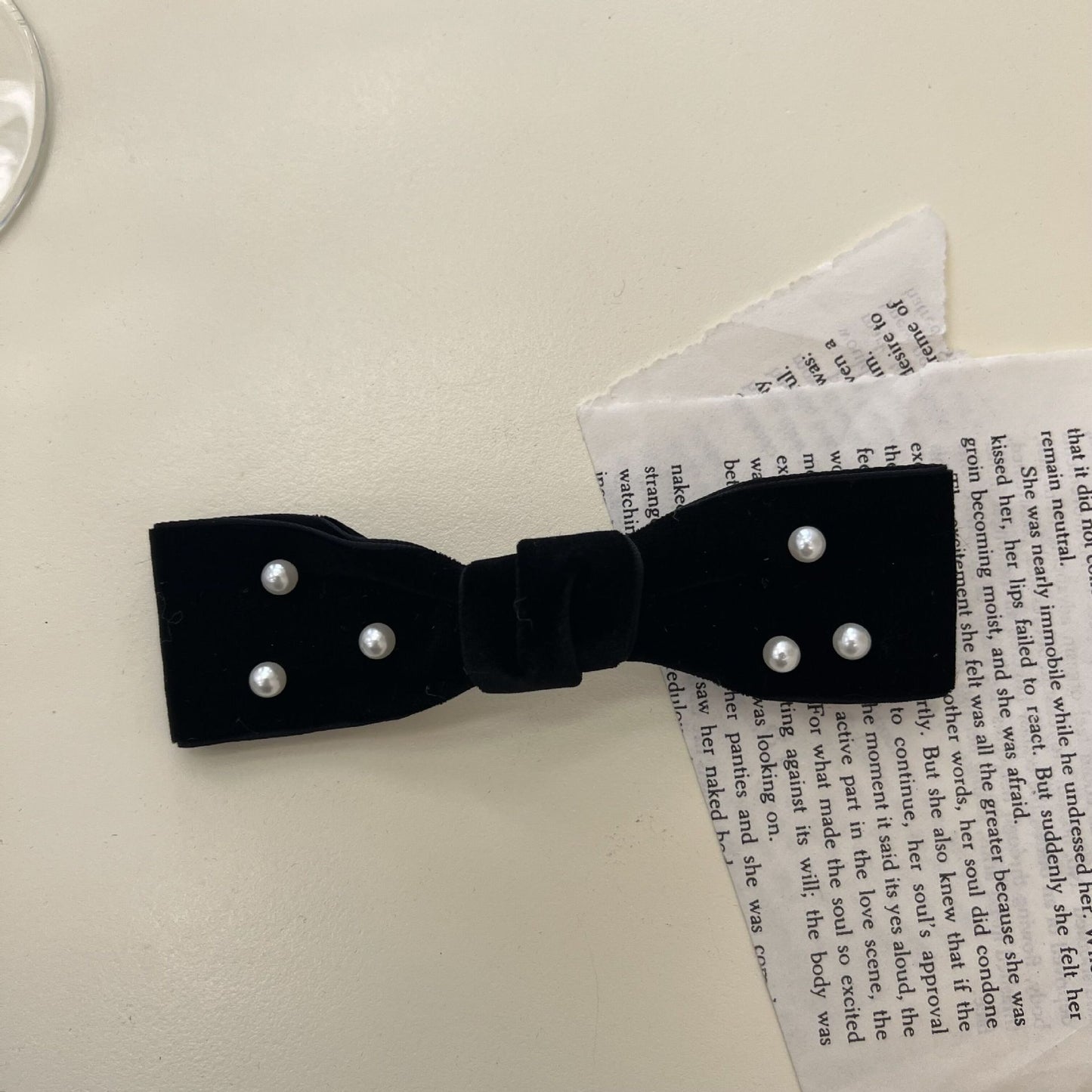 Black Pearl Hair Clips