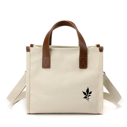 Large-capacity casual ladies shoulder messenger bag 2022 summer new small satchel fashion Joker canvas handbag