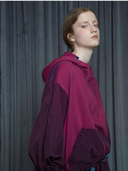 Autumn Sports Style Spliced Sweatershirt And Skirts