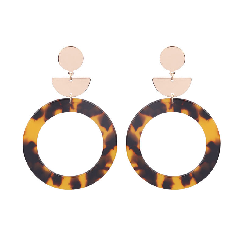 Bohemian geometric metal tassel earrings