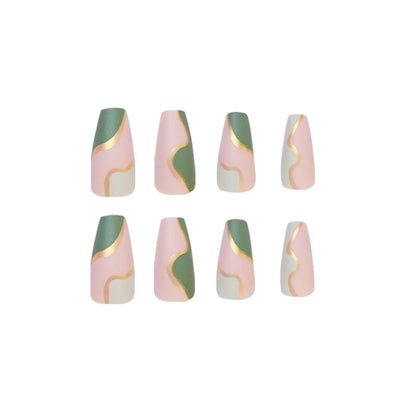 Wear nail graffiti color matching nail enhancement French Nail piece PRESS ON NAILS