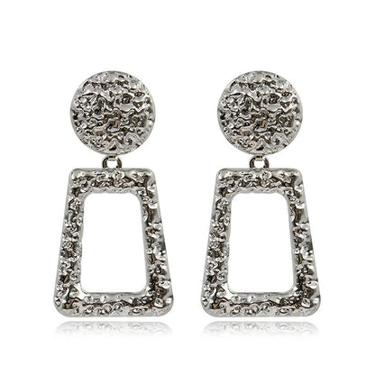 Metal wind geometric earrings