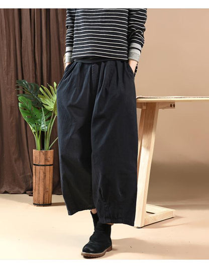 LOOSE SOLID BLOOMERS PANTS