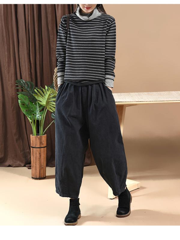 LOOSE SOLID BLOOMERS PANTS