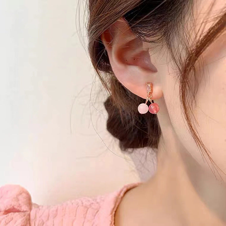 Lovely, sweet, small and delicate cherry earrings
