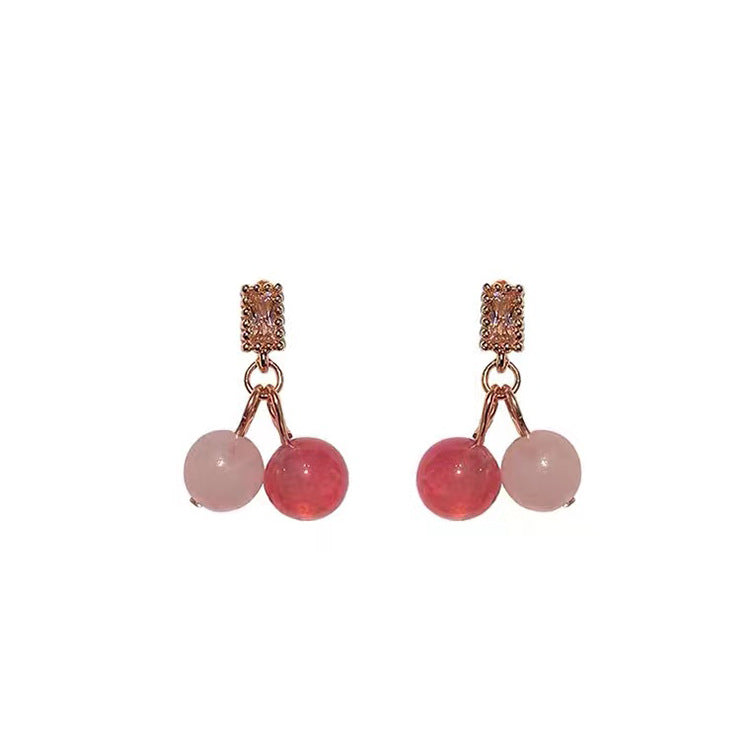 Lovely, sweet, small and delicate cherry earrings
