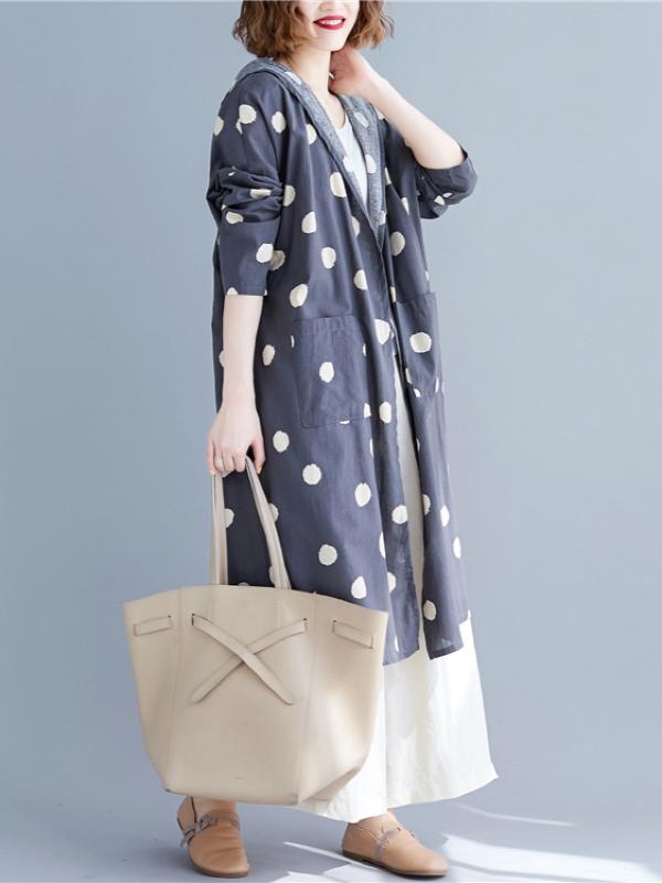 Polka-dot Printed Cover-up