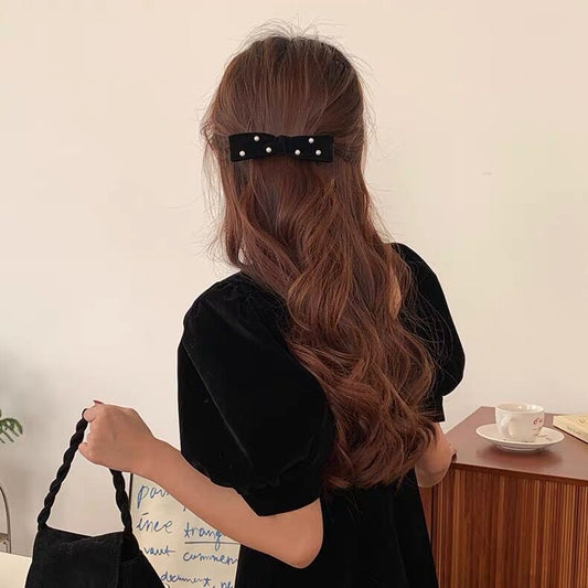 Black Pearl Hair Clips