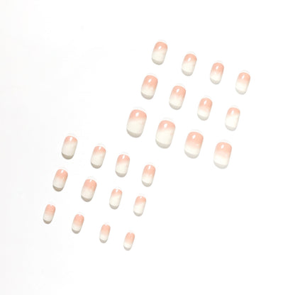 Bloody milk covered peach peach PRESS ON NAILS