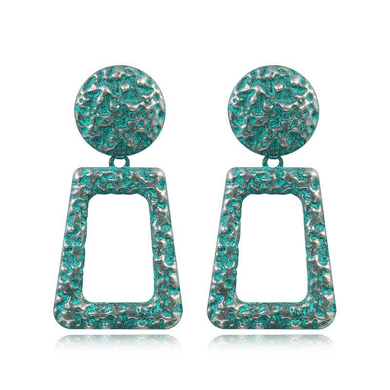 Metal wind geometric earrings