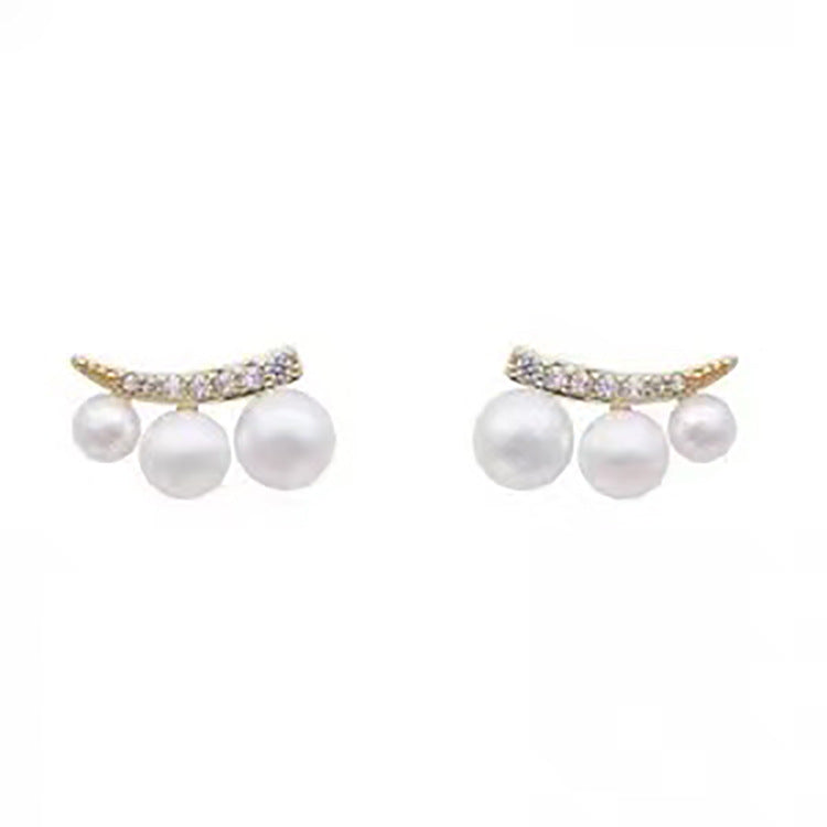 S925 Silver Needle Small Pearl Earrings