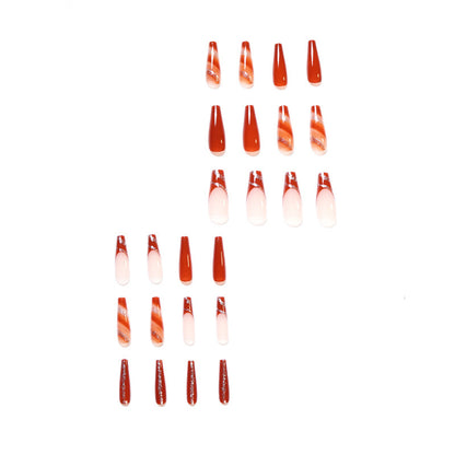 Maple Leaf Red PRESS ON NAILS