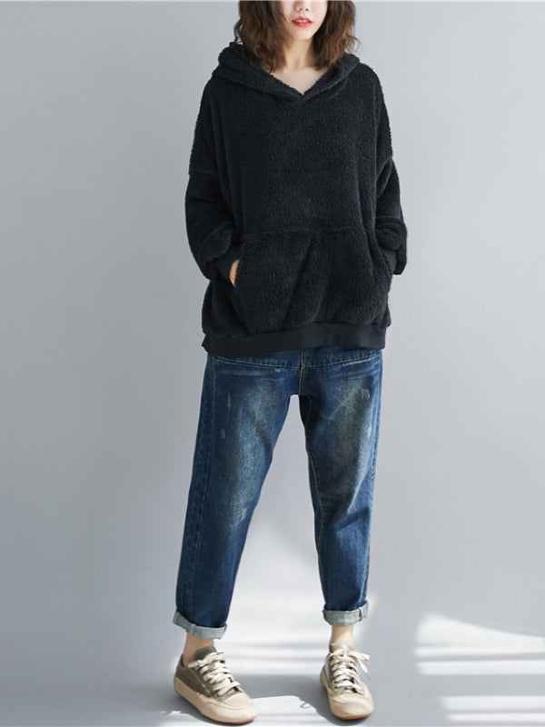 CASUAL WARM THICKEN HOODIE SWEATSHIRT