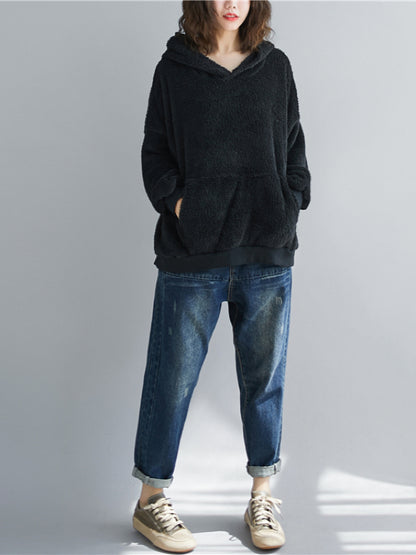 CASUAL WARM THICKEN HOODIE SWEATSHIRT