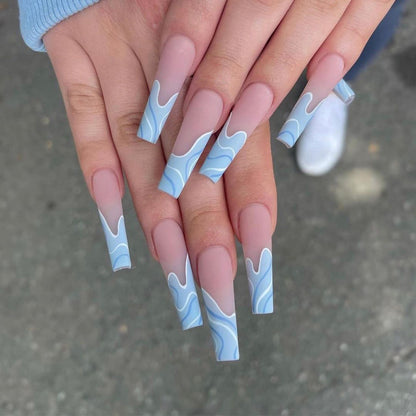 Ocean simplicity PRESS ON NAILS