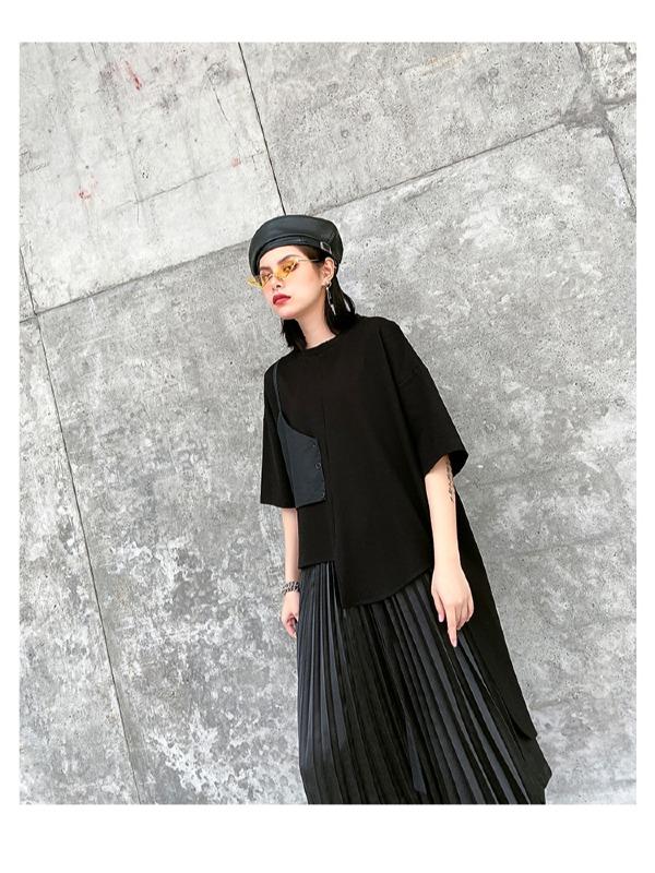 Original Split-Joint Irregularity T-Shirts Tops