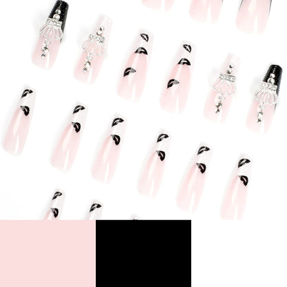 black white PRESS ON NAILS