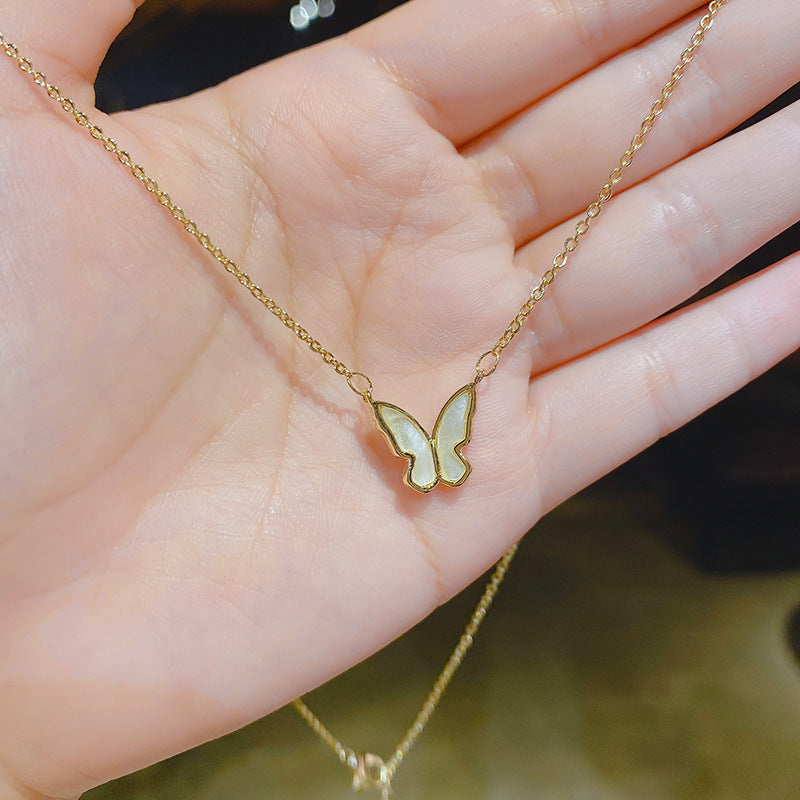 Wholesale copper micro inlaid anti shell necklace