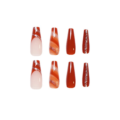Maple Leaf Red PRESS ON NAILS