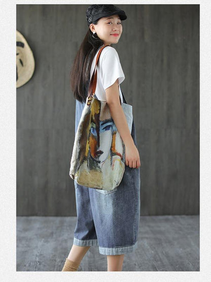 Original Retro Denim Belted Overalls